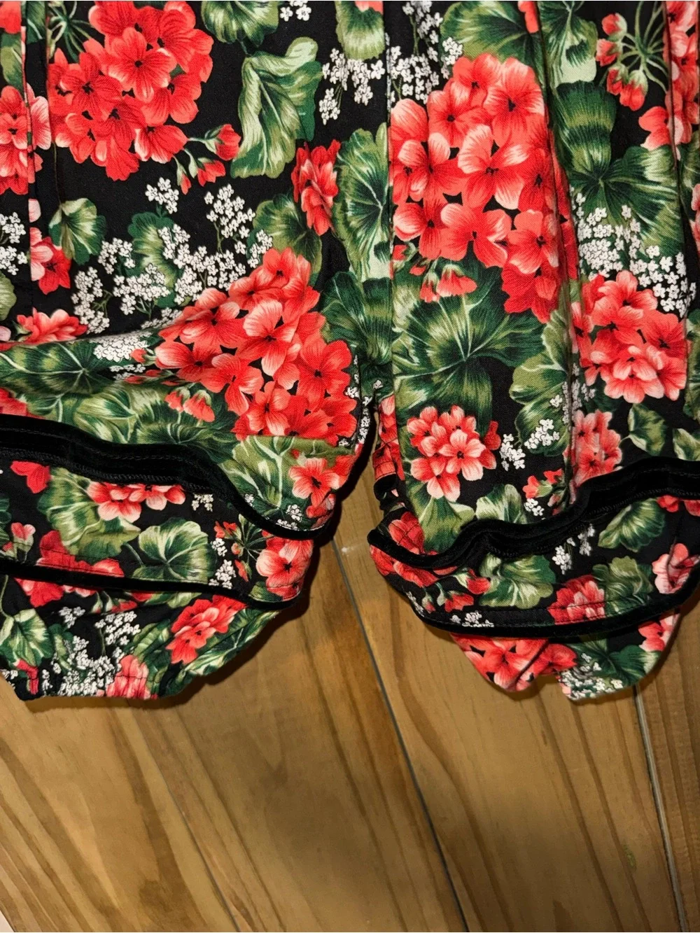 Vintage 90’sInfant Floral Convertible Sleep Sack Pajamas - Black with Red Floral